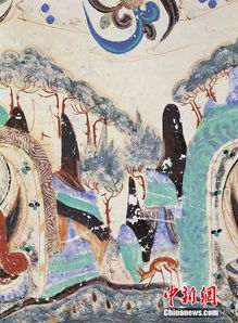 敦煌壁畫揭秘中國古代植樹故事 畫中可見垂柳依依,修竹挺拔