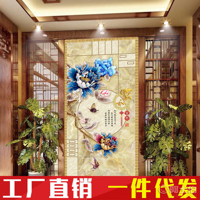 【彩色王中式客廳玄關走廊過道壁紙藝術墻紙3D立體定制壁畫墻布無紡布墻紙】 - 產品庫